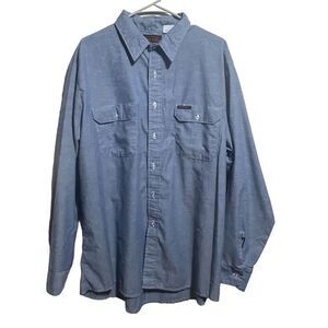 VTG Long‎ Haul Shirt Men's 2XL Long Sleeve Button Up Workwear Made USA Trucker